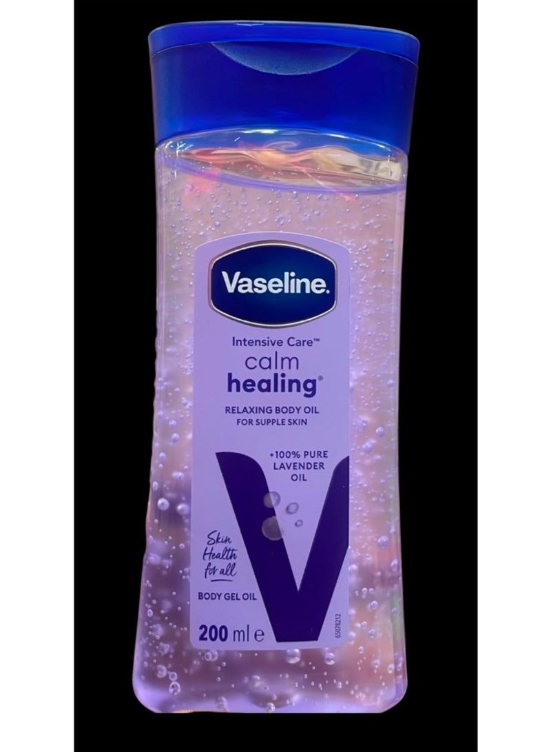 فازلين للعناية المركزة، زيت الجسم باللافندر دريم، زيت مُرخي لبشرة ناعمة، +100% زيت لافندر نقي، 200 مل (جل زيتي لصحة البشرة لجميع أنحاء الجسم)